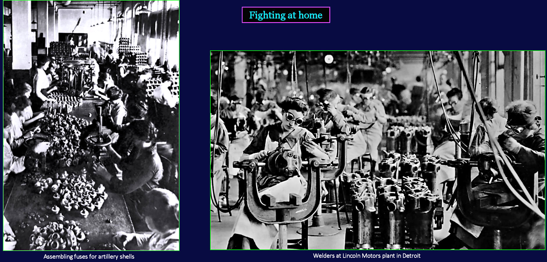 Women in war factories, 1918